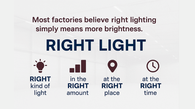 industrial lighting design framework for factory productivity and safety